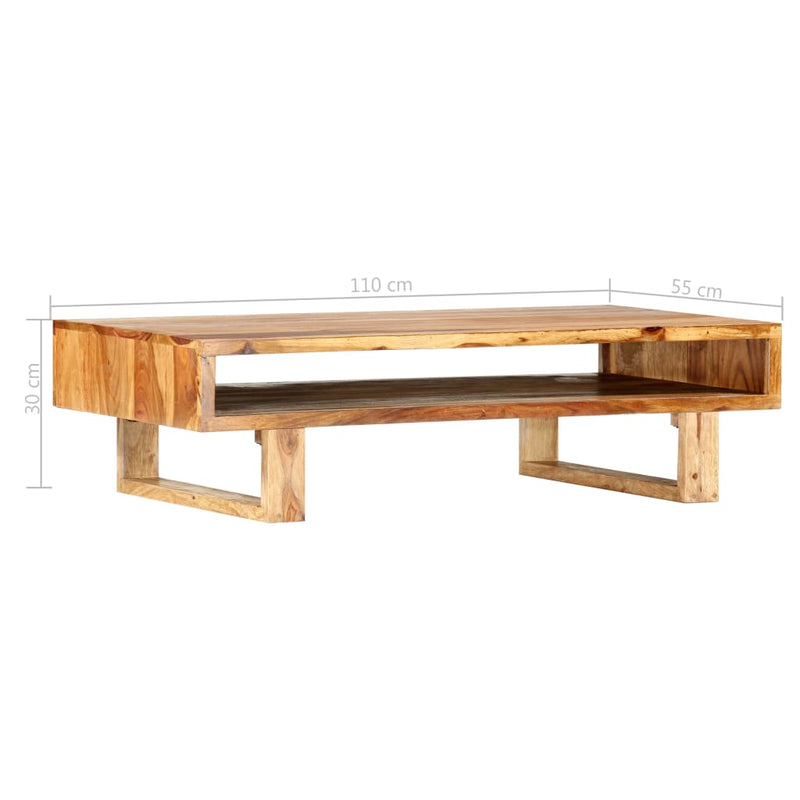 Couchtisch 110×55×30 cm Massivholz - Sensual HOME