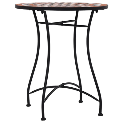 Mosaik-Bistrotisch Braun 60 cm Keramik