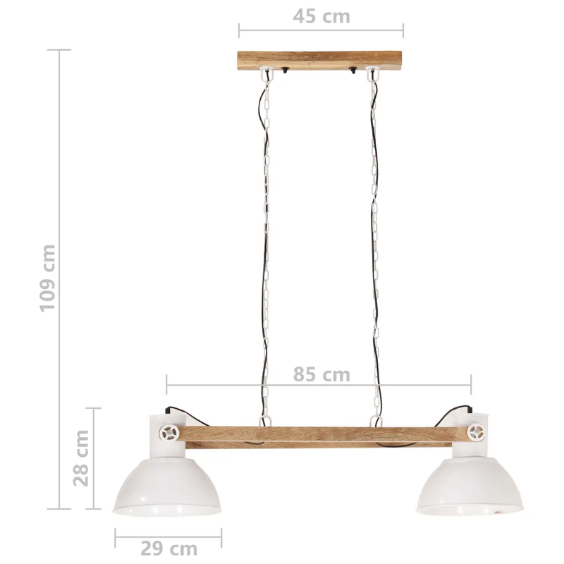 Hängelampe Industriestil 25 W Weiß 109 cm E27