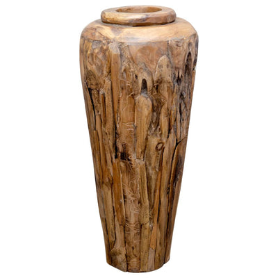 Deko-Vase 40 x 100 cm Massivholz Teak