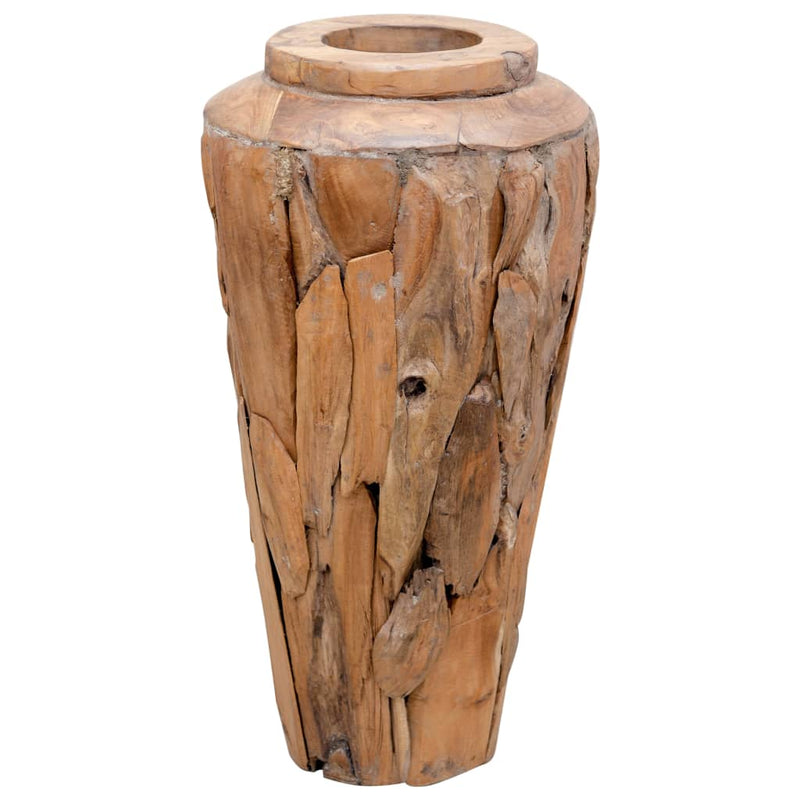 Deko-Vase 40 x 60 cm Massivholz Teak