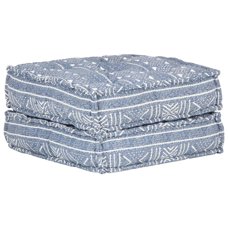 Pouf 60x70x36 cm Indigo Stoff