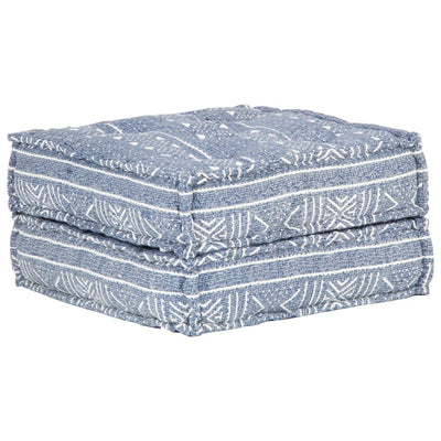 Pouf 60x70x36 cm Indigo Stoff