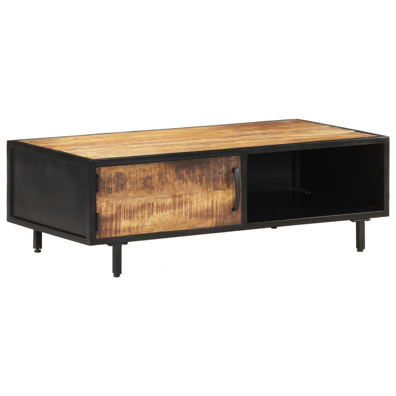 Couchtisch 105x50x35 cm Raues Mangoholz