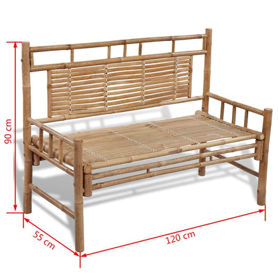 Gartenbank 120 cm Bambus